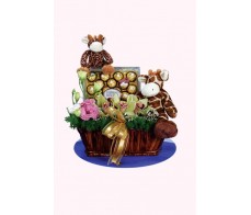 Bear Chocolate With Flower Arrangement